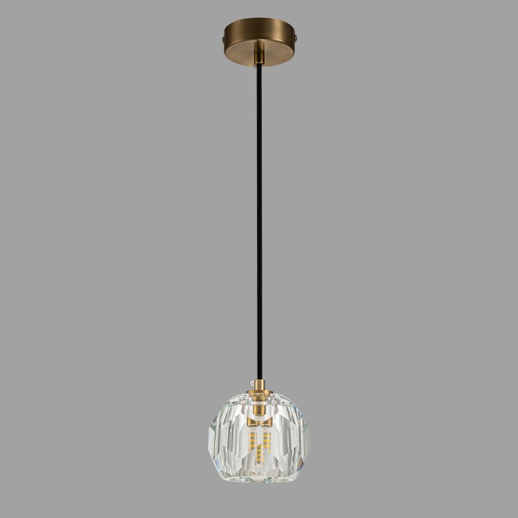 Подвесной светильник Belfast Clifton D3315-1 GL CL Прозрачный