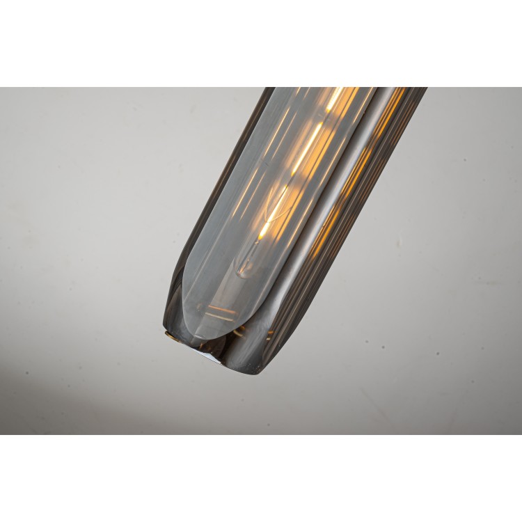 Светильник подвесной Belfast Gibson 6133-1 BR GR Латунь / Стекло / Серый Светильник подвесной Belfast Gibson 6133-1 BR GR Латунь / Стекло / Серый