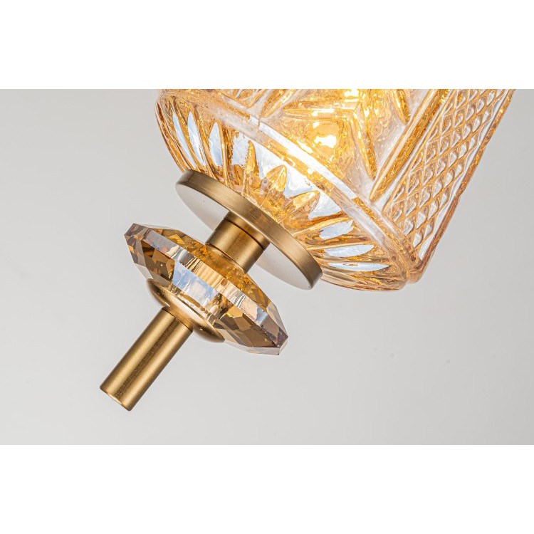 Светильник подвесной Belfast Herbison A1952 / A3 CA GL Золотой / Стекло / Янтарный Светильник подвесной Belfast Herbison A1952 / A3 CA GL Золотой / Стекло / Янтарный