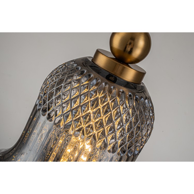 Светильник подвесной Belfast Herbison A1953 / A / A3 GR GL Золотой / Стекло / Серый Светильник подвесной Belfast Herbison A1953 / A / A3 GR GL Золотой / Стекло / Серый