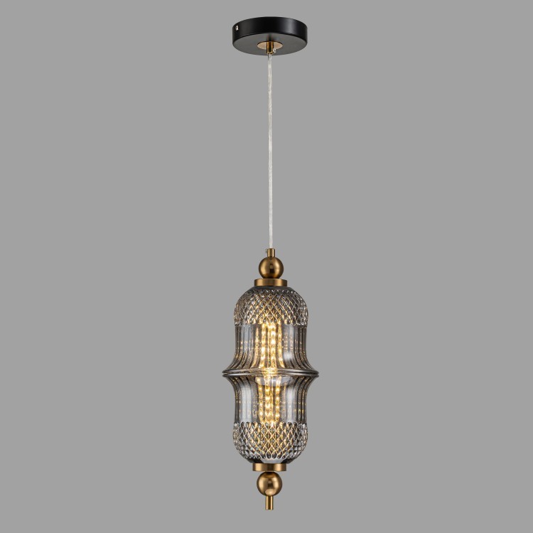 Светильник подвесной Belfast Herbison A1953 / B / A3 GR GL Золотой / Стекло / Серый Светильник подвесной Belfast Herbison A1953 / B / A3 GR GL Золотой / Стекло / Серый