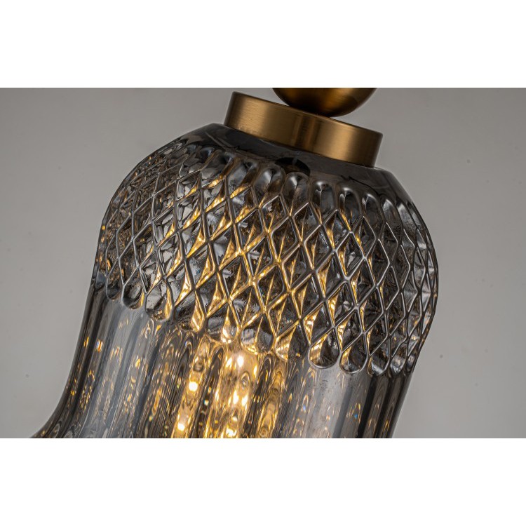 Светильник подвесной Belfast Herbison A1953 / B / A3 GR GL Золотой / Стекло / Серый Светильник подвесной Belfast Herbison A1953 / B / A3 GR GL Золотой / Стекло / Серый