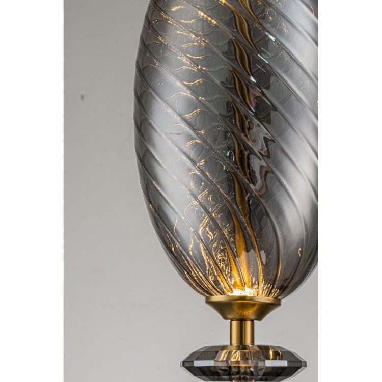 Светильник подвесной Belfast Herbison A1933 / A / A3 GR GL Золотой / Стекло / Серый Светильник подвесной Belfast Herbison A1933 / A / A3 GR GL Золотой / Стекло / Серый