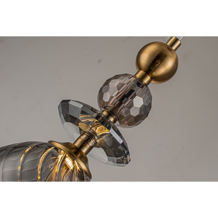 Светильник подвесной Belfast Herbison A1933 / A / A3 GR GL Золотой / Стекло / Серый Светильник подвесной Belfast Herbison A1933 / A / A3 GR GL Золотой / Стекло / Серый