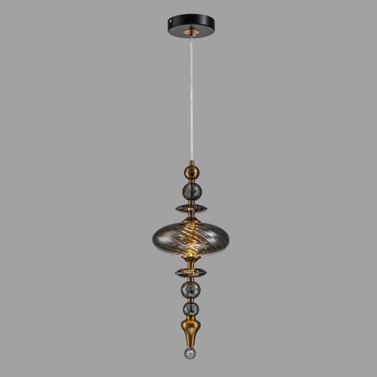 Светильник подвесной Belfast Herbison A1933 / C / A3 GR GL Золотой / Стекло / Серый Светильник подвесной Belfast Herbison A1933 / C / A3 GR GL Золотой / Стекло / Серый