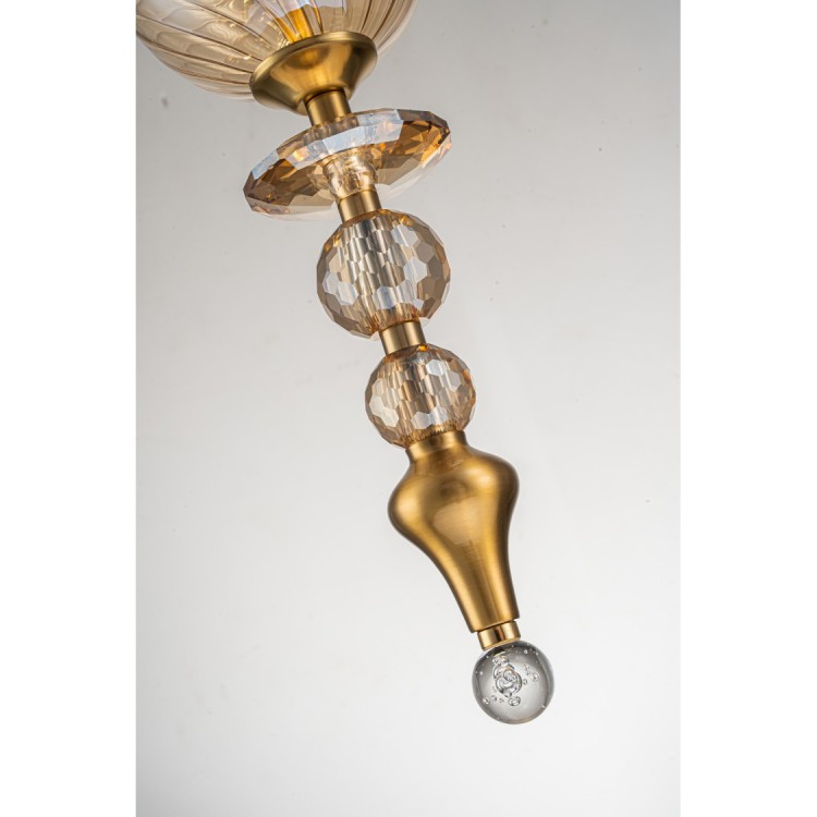 Светильник подвесной Belfast Herbison A1933 / D / A3 CA GL Золотой / Стекло / Янтарный Светильник подвесной Belfast Herbison A1933 / D / A3 CA GL Золотой / Стекло / Янтарный