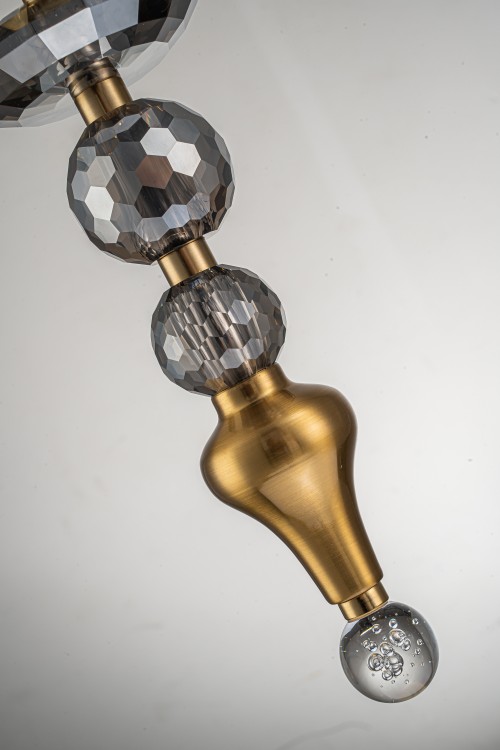 Светильник подвесной Belfast Herbison A1933 / D / A3 GR GL Золотой / Стекло / Серый Светильник подвесной Belfast Herbison A1933 / D / A3 GR GL Золотой / Стекло / Серый