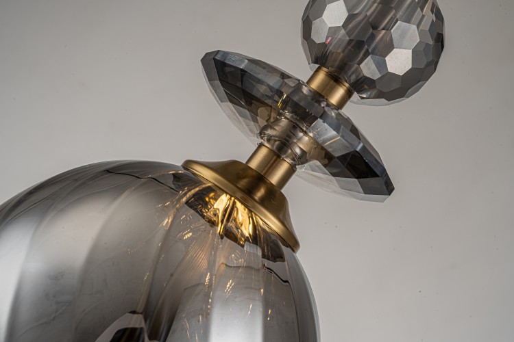 Светильник подвесной Belfast Herbison A1933 / D / A3 GR GL Золотой / Стекло / Серый Светильник подвесной Belfast Herbison A1933 / D / A3 GR GL Золотой / Стекло / Серый