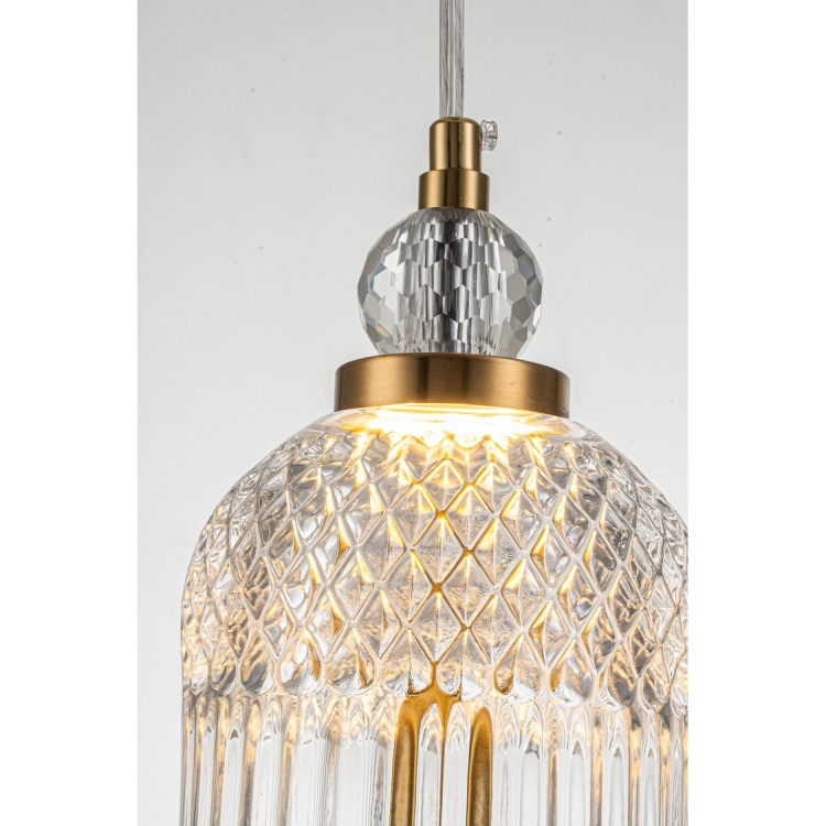 Светильник подвесной Belfast Herbison A1954 CL GL Золотой / Стекло / Прозрачный Светильник подвесной Belfast Herbison A1954 CL GL Золотой / Стекло / Прозрачный