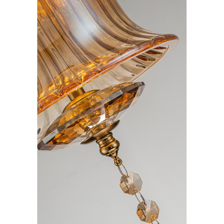 Светильник подвесной Belfast Herbison A1954 / A3 CA GL Золотой / Стекло / Янтарный Светильник подвесной Belfast Herbison A1954 / A3 CA GL Золотой / Стекло / Янтарный