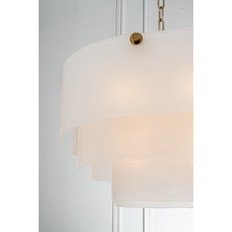 Люстра подвесная Belfast Erskine 22352 / 1000 / 12 GL MT Золотой / Матовое Стекло