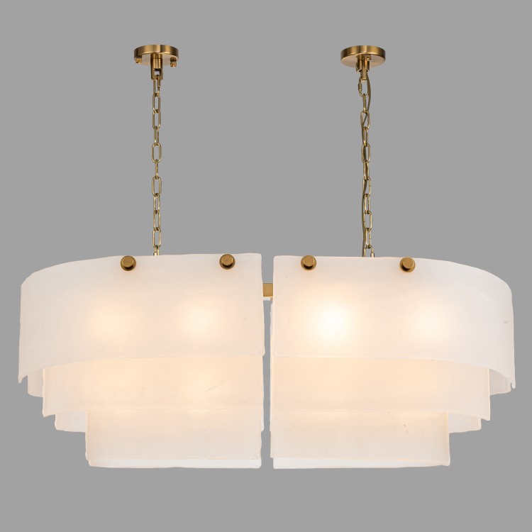 Люстра подвесная Belfast Erskine 22352 / 1000 / 12 GL MT Золотой / Матовое Стекло