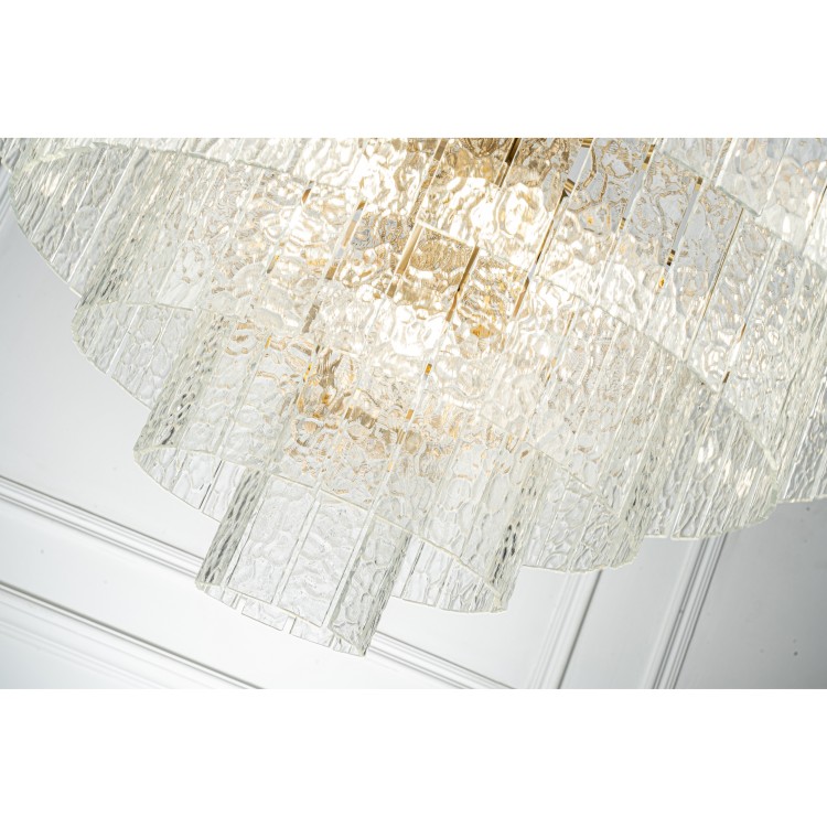 Подвесная люстра Belfast Harland 6308-8 BR CL Латунь / Стекло