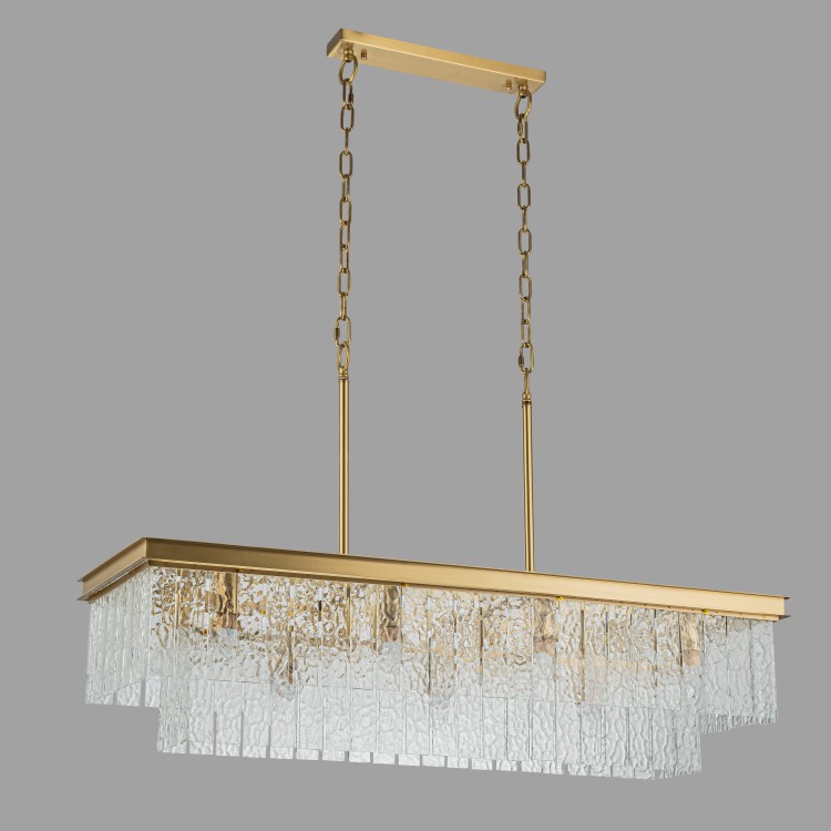 Подвесная люстра Belfast Harland 6308-10C BR CL Латунь / Стекло