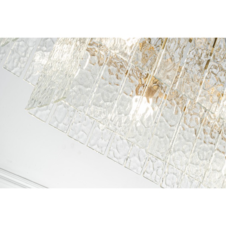 Подвесная люстра Belfast Harland 6308-10C BR CL Латунь / Стекло