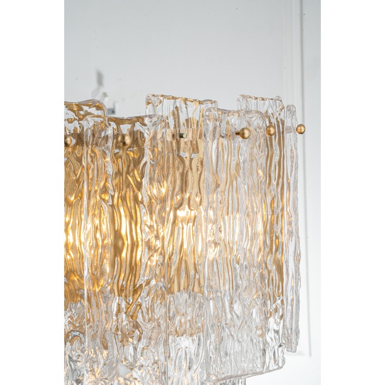 Настенный светильник Belfast Harland 6315-B BR CL Латунь / Стекло