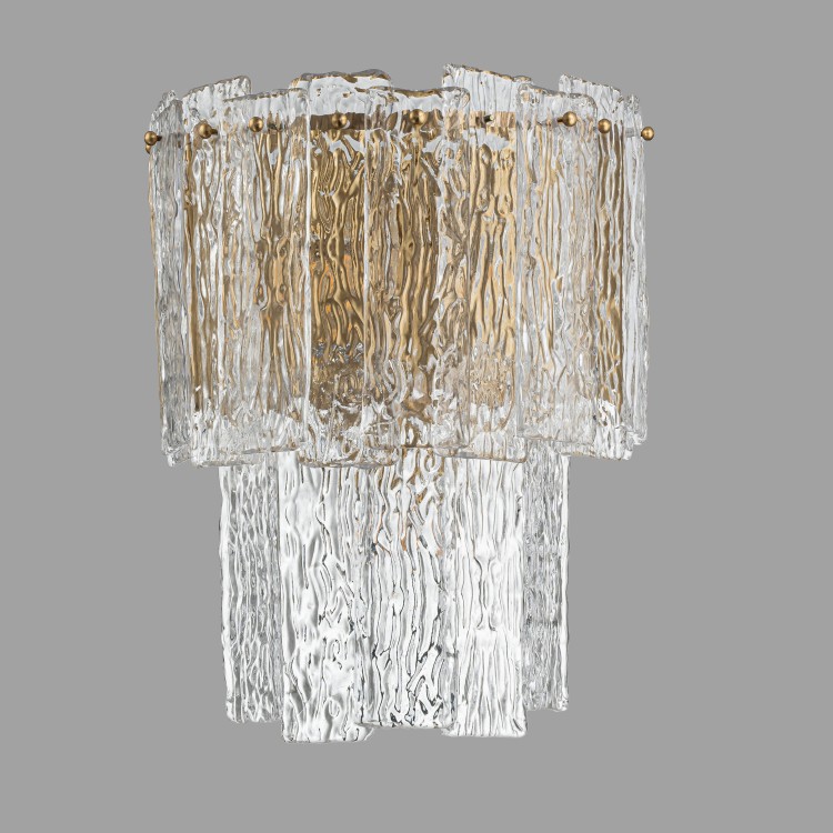 Настенный светильник Belfast Harland 6315-B BR CL Латунь / Стекло