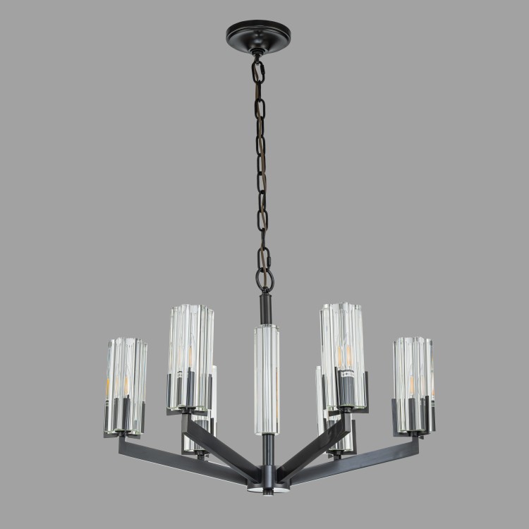 Подвесная люстра Belfast Malone 6035-6 BL CL Черный / Стекло 