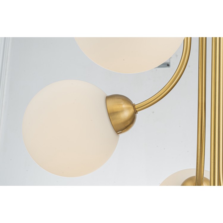 Подвесная люстра Belfast Bryson L-8130-5A BR GL Латунь / Стекло