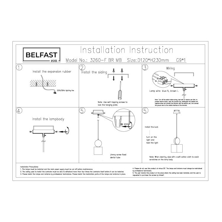 Подвесной светильник Belfast Ravenhill 3260-F BR MB Латунь / Камень Подвесной светильник Belfast Ravenhill 3260-F BR MB Латунь / Камень