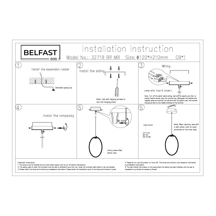 Подвесной светильник Belfast Ravenhill 3271B BR MB Латунь / Камень Подвесной светильник Belfast Ravenhill 3271B BR MB Латунь / Камень