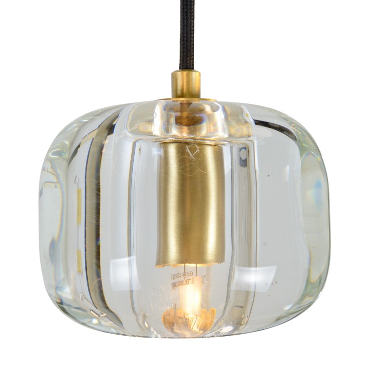 Подвесной светильник Belfast Pansy 6214-1 BR CL Латунь / Стекло / Прозрачный Подвесной светильник Belfast Pansy 6214-1 BR CL Латунь / Стекло / Прозрачный