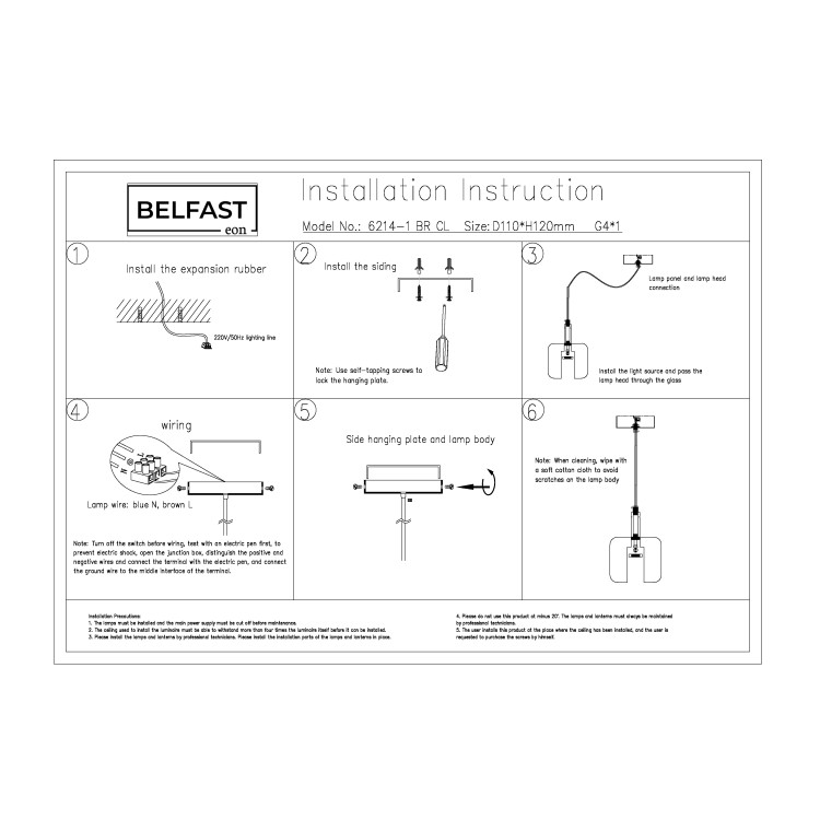 Подвесной светильник Belfast Pansy 6214-1 BR CL Латунь / Стекло / Прозрачный Подвесной светильник Belfast Pansy 6214-1 BR CL Латунь / Стекло / Прозрачный