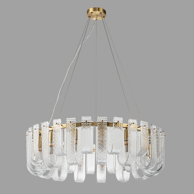 Подвесная люстра Belfast Severn 6601-600 BR CL Латунь / Стекло