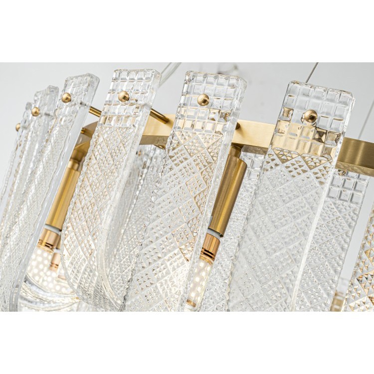 Подвесная люстра Belfast Severn 6601-600 BR CL Латунь / Стекло