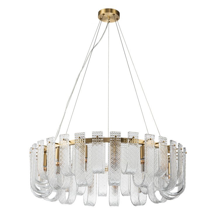 Подвесная люстра Belfast Severn 6601-600 BR CL Латунь / Стекло