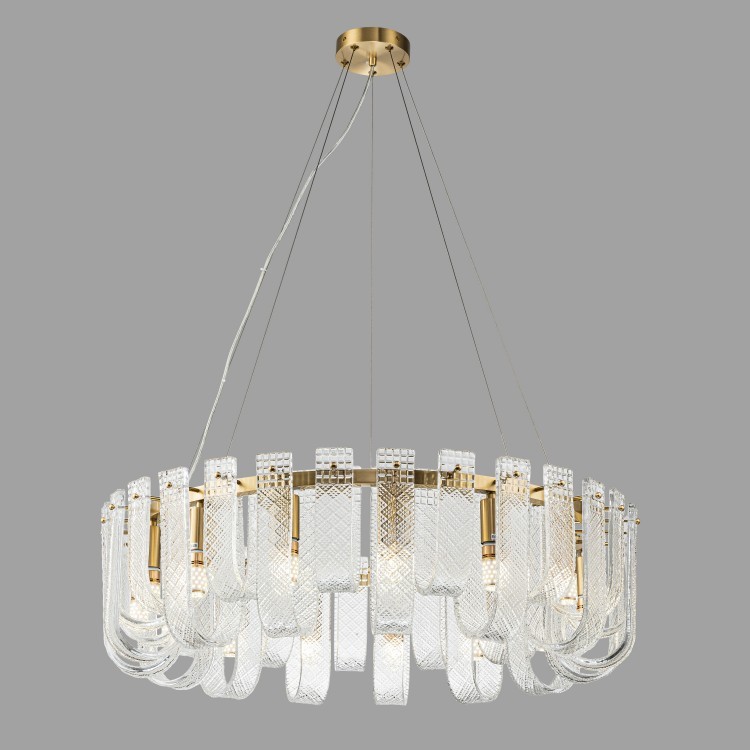 Подвесная люстра Belfast Severn 6601-600 BR CL Латунь / Стекло