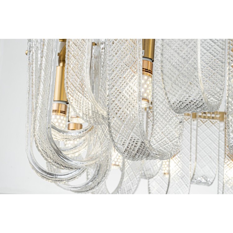 Подвесная люстра Belfast Severn 6601-600 BR CL Латунь / Стекло