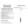 Светильник подвесной Belfast Herbison A1952 CL GL Золотой / Стекло / Прозрачный