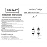 Светильник подвесной Belfast Herbison A1953 / B / A3 GR GL Золотой / Стекло / Серый