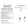 Светильник подвесной Belfast Herbison A1954 CL GL Золотой / Стекло / Прозрачный